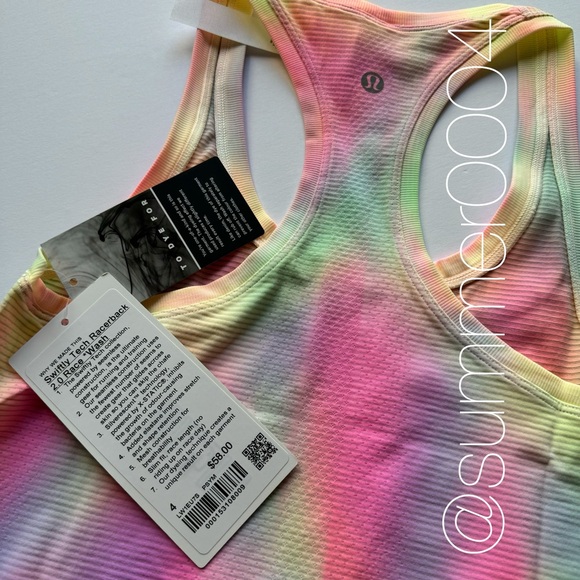 🌈🦄 RARE NWT Lululemon Swiftly Tech Racerback Tank Psychedelic 4 - Picture 7 of 11